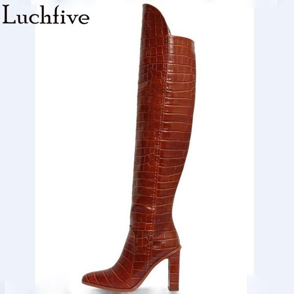 boots textured long for women high heels t-show femme poiny toe shoes woman khaki black over the knee
boots textured long for women high heels t-show femme poiny toe shoes woman khaki black over the knee