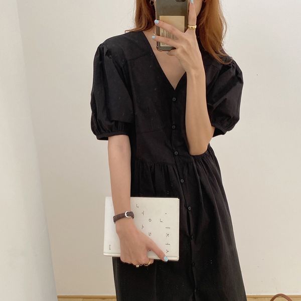 casual dresses gentle girls solid summer chic minimalist v-neck all match fashion long es retro cute femme brief vestidos 85si, Black;gray
casual dresses gentle girls solid summer chic minimalist v-neck all match fashion long es retro cute femme brief vestidos 85si, Black;gray