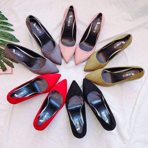 2021 fashion simple shoes stiletto high-heeled shallow mouth pointed suede thin professional large size womenssho es 1, Black
2021 fashion simple shoes stiletto high-heeled shallow mouth pointed suede thin professional large size womenssho es 1, Black