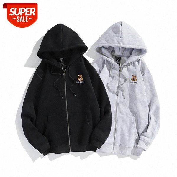 cartoon tiger head embroidery plus velvet zipper sweater thick casual loose coat warm hooded jacket cardigan tide #ml5g, Black
cartoon tiger head embroidery plus velvet zipper sweater thick casual loose coat warm hooded jacket cardigan tide #ml5g, Black