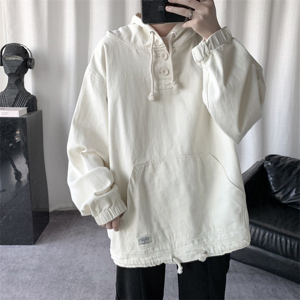 abstinence department autumn fried street ruffian handsome jacket white hooded jacket men's han fan 2021 new sweater, Black
abstinence department autumn fried street ruffian handsome jacket white hooded jacket men's han fan 2021 new sweater, Black