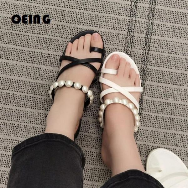 slippers 2021 women pearl elegant leather flat sandals summer ladies open toe clip flip flops outdoor beach slides, Black
slippers 2021 women pearl elegant leather flat sandals summer ladies open toe clip flip flops outdoor beach slides, Black