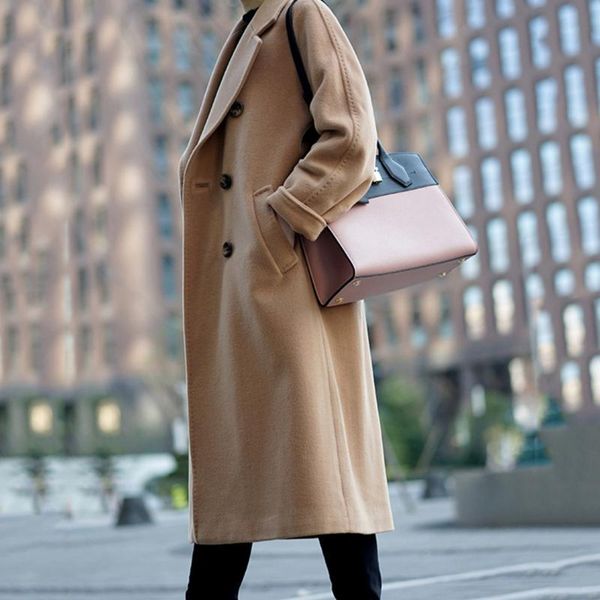 autumn women coat solid color double breasted mid-length with belt overcoat winter loose casual plus size female outwear women's trench, Tan;black
autumn women coat solid color double breasted mid-length with belt overcoat winter loose casual plus size female outwear women's trench, Tan;black