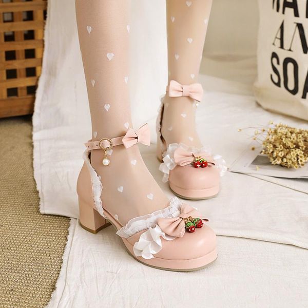 girl sweet lolita ruffled bow lovely strawberry decoration female heel princess dress 2021 pink size 34-46 sandals, Black
girl sweet lolita ruffled bow lovely strawberry decoration female heel princess dress 2021 pink size 34-46 sandals, Black