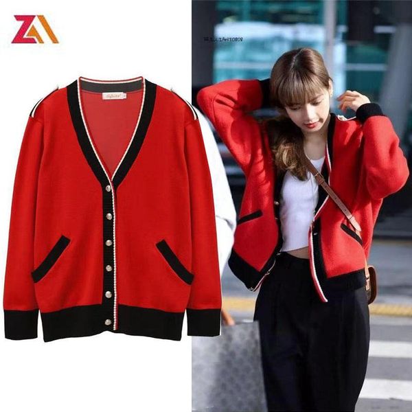 women's knits & tees zalady casual chic loose knit cardigan jacket fashion streetwear long sleeve v-neck celebrity red sweatshirts wome, White
women's knits & tees zalady casual chic loose knit cardigan jacket fashion streetwear long sleeve v-neck celebrity red sweatshirts wome, White