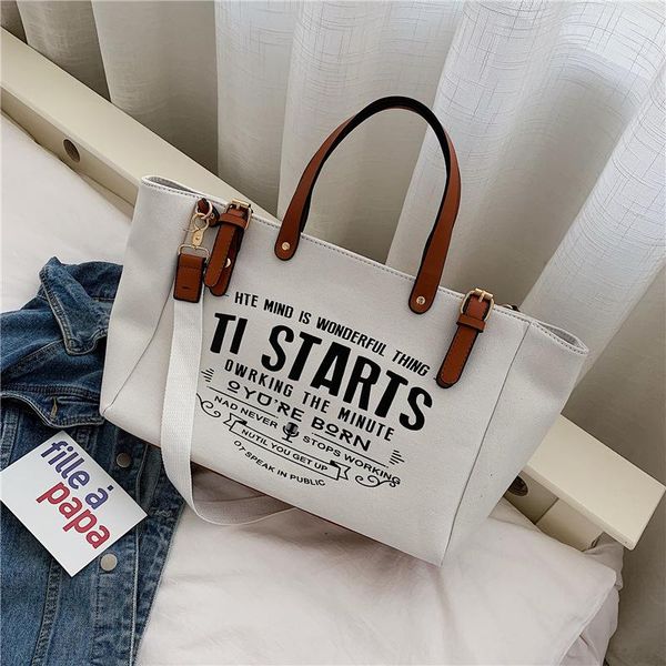 evening bags fashion letter canvas shoulder bag for women 2021 large capacity tote casual messenger big travel shopping handbags
evening bags fashion letter canvas shoulder bag for women 2021 large capacity tote casual messenger big travel shopping handbags