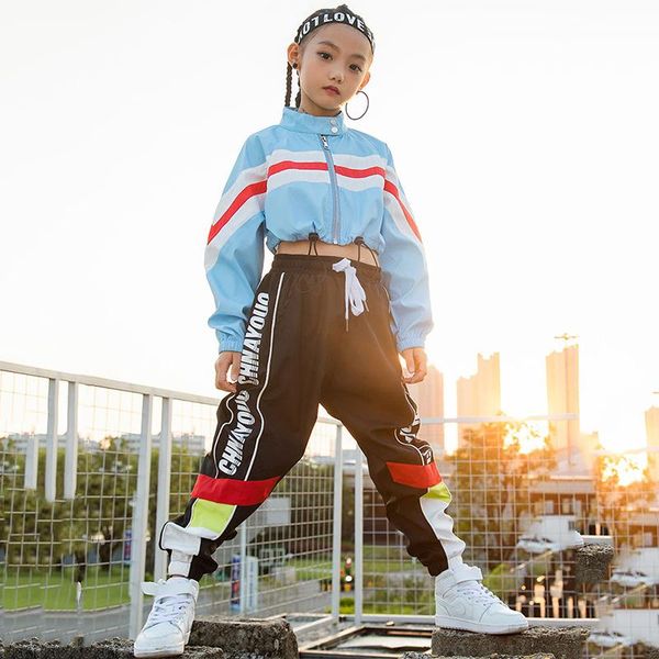 girls hip hop dance costumes jacket black pants street stage clothes child jazz outfits performance wear korean, Black;red
girls hip hop dance costumes jacket black pants street stage clothes child jazz outfits performance wear korean, Black;red
