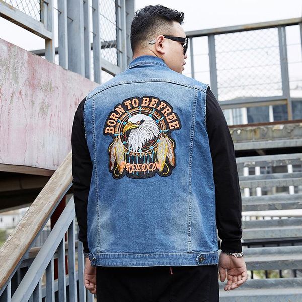 men's vests size m-8xl 7xl 6xl 5xl denim vest jacket sleeveless casual waistcoat mens jean coat ripped slim fit male cowboy, Black;white
men's vests size m-8xl 7xl 6xl 5xl denim vest jacket sleeveless casual waistcoat mens jean coat ripped slim fit male cowboy, Black;white