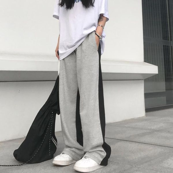 high waist capris straight causal loose patchwork trousers korean drawstring sweatpants women clothing wide leg pants female women's &, Black;white
high waist capris straight causal loose patchwork trousers korean drawstring sweatpants women clothing wide leg pants female women's &, Black;white