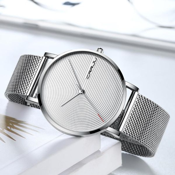 wristwatches crrju men watch casual minimalist quartz male fashion simple silver waterproof wristwatch relojes de hombre, Slivery;brown
wristwatches crrju men watch casual minimalist quartz male fashion simple silver waterproof wristwatch relojes de hombre, Slivery;brown