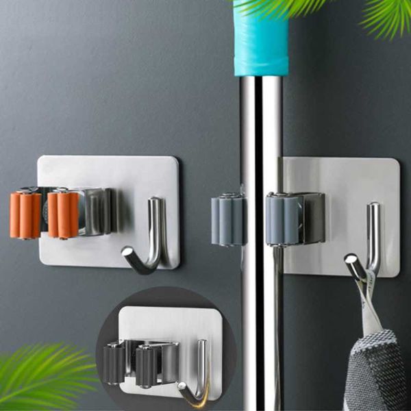 hooks & rails wall mounted broom holder stainless steel mop brush mops storage hanger with hook multifunctional kitchen bathroom organizer 2
hooks & rails wall mounted broom holder stainless steel mop brush mops storage hanger with hook multifunctional kitchen bathroom organizer 2