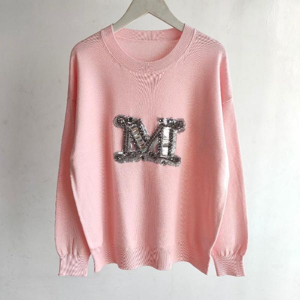 women's sweaters 2021 women autumn wool letter pattern female luxury casual loose trend brand pullovers, White;black
women's sweaters 2021 women autumn wool letter pattern female luxury casual loose trend brand pullovers, White;black