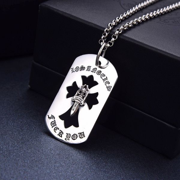 s925 sier ch kiroro dagger hollowed out holy sword pendant necklace personalized military brand men's and women's fashion listing, Silver
s925 sier ch kiroro dagger hollowed out holy sword pendant necklace personalized military brand men's and women's fashion listing, Silver