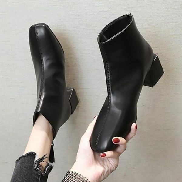 boots women plush ankle square heels winter warm black short female shoes botas mujer 2021
boots women plush ankle square heels winter warm black short female shoes botas mujer 2021