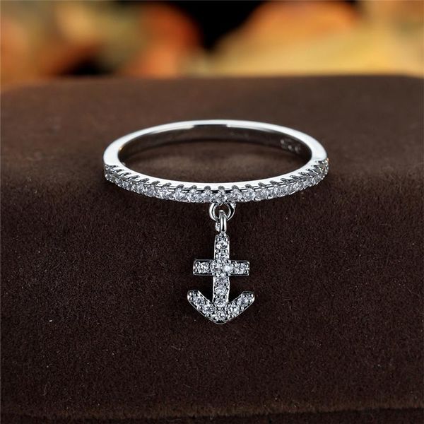 wedding rings classic gold silver color engagement ring creative vintage anchor pendant female white zircon stone for women jewelry, Slivery;golden
wedding rings classic gold silver color engagement ring creative vintage anchor pendant female white zircon stone for women jewelry, Slivery;golden