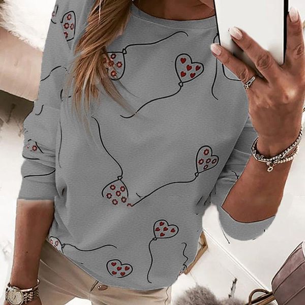 women's blouses & shirts 2021 spring heart printed women blouse elegant o neck long sleeve casual ladies streetwear autumn pullover bl, White
women's blouses & shirts 2021 spring heart printed women blouse elegant o neck long sleeve casual ladies streetwear autumn pullover bl, White