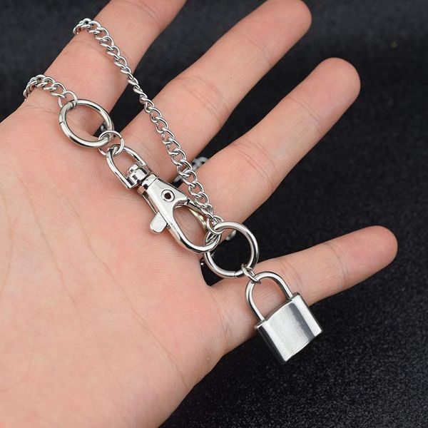 fashion hip hop party stainless steel lock pendant super long double necklaces for women and men necklace jewelry gifts, Silver
fashion hip hop party stainless steel lock pendant super long double necklaces for women and men necklace jewelry gifts, Silver