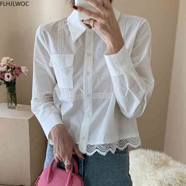 women's knits & tees chic korean fashion women basic blouses solid color patchwork white lace short crop single breasted butt
women's knits & tees chic korean fashion women basic blouses solid color patchwork white lace short crop single breasted butt