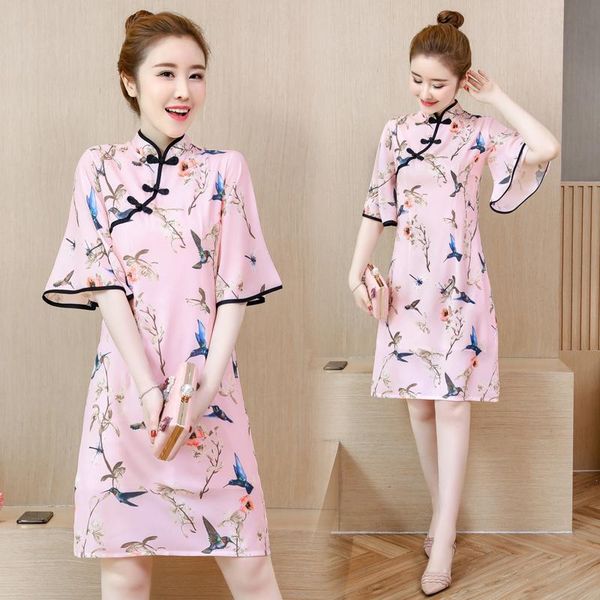 fashion 2021 plus size -4xl vintage chinese pink qipao casual party women a-line dress short sleeve summer cheongsam dresses ethnic clothin, Red
fashion 2021 plus size -4xl vintage chinese pink qipao casual party women a-line dress short sleeve summer cheongsam dresses ethnic clothin, Red