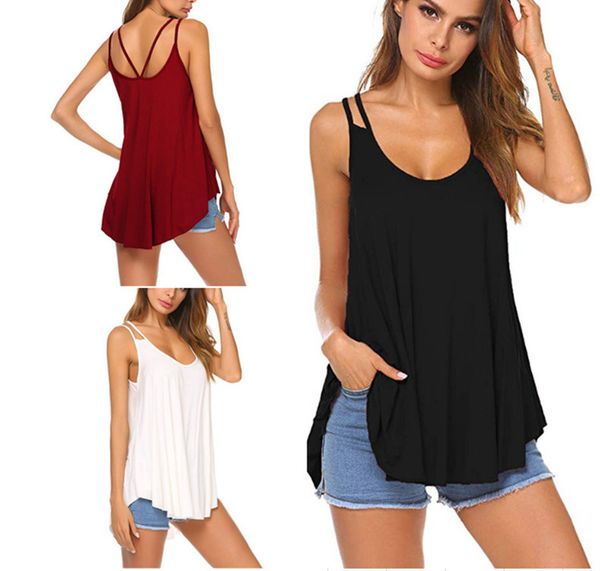 2021 ladies summer leisure u-neck elegant double sling hollow t-shirt online supply, Black;white
2021 ladies summer leisure u-neck elegant double sling hollow t-shirt online supply, Black;white