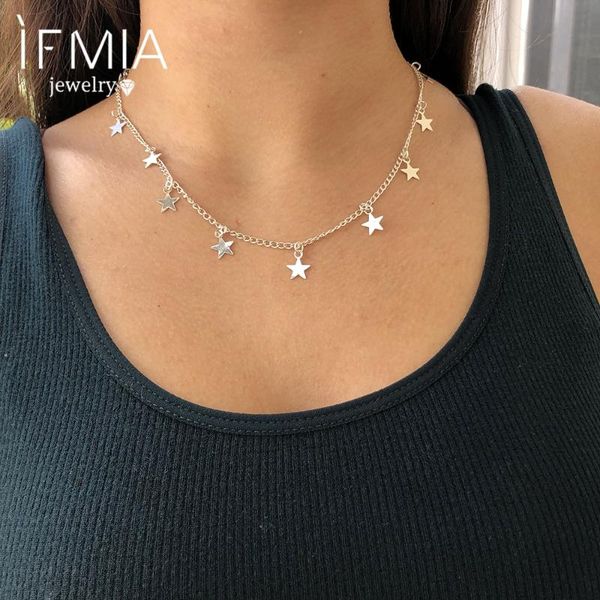 fashion women jewelry alloy the pentagram star pendant necklace and heart woman choker necklaces chains, Silver
fashion women jewelry alloy the pentagram star pendant necklace and heart woman choker necklaces chains, Silver