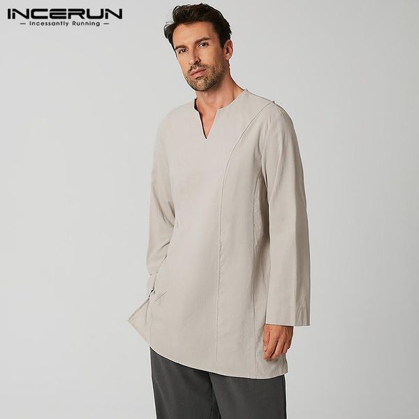 vintage men shirt long sleeve cotton v neck retro streetwear casual autumn solid color leisure shirts s-5xl incerun 2021 men's, White;black
vintage men shirt long sleeve cotton v neck retro streetwear casual autumn solid color leisure shirts s-5xl incerun 2021 men's, White;black