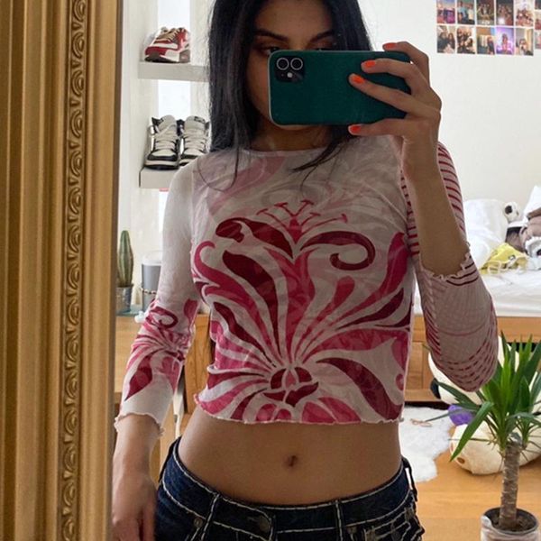 women's t-shirt xingqing 2000s aesthetic cute floral women kawaii printed sweet crop baby tee y2k fashion long sleeve autumn tshirts e, White
women's t-shirt xingqing 2000s aesthetic cute floral women kawaii printed sweet crop baby tee y2k fashion long sleeve autumn tshirts e, White