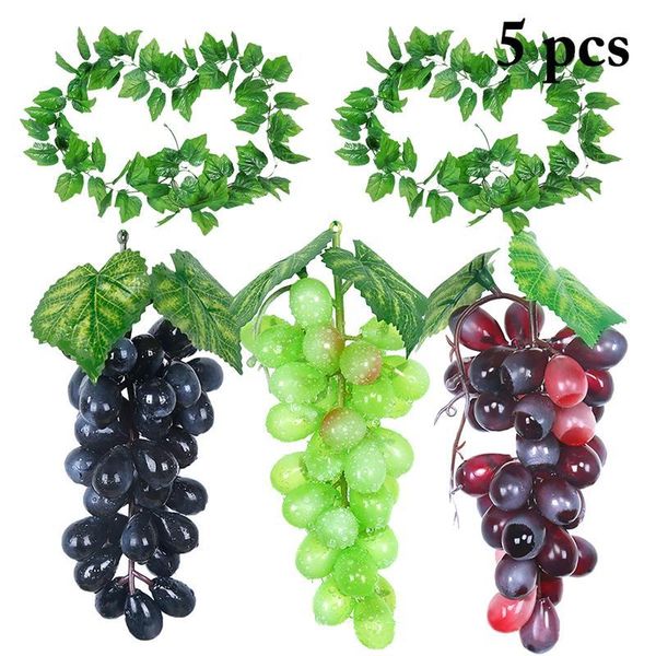 party decoration 5pcs home hanging ornament lifelike artificial grapes and vines plant leaves fruits
party decoration 5pcs home hanging ornament lifelike artificial grapes and vines plant leaves fruits