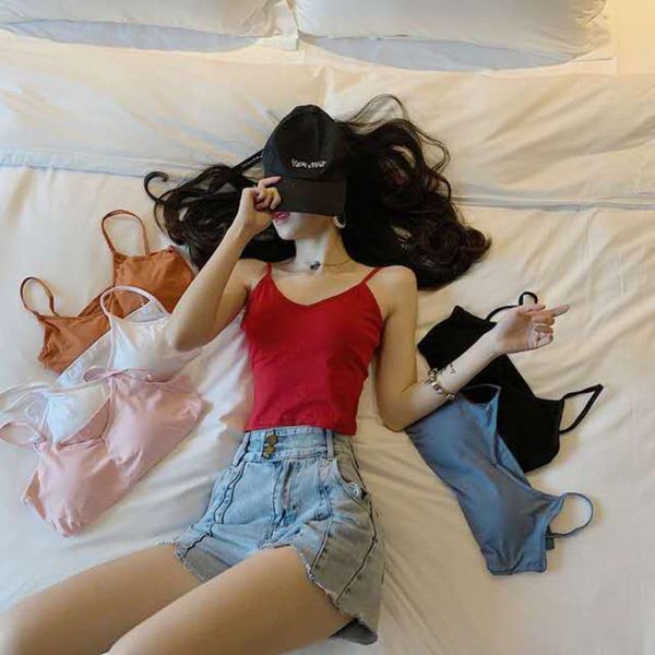 Women's Tanks & Camis Summer Sexy Women Cotton Breast Cross Vest Tops Female Short Style Backless Camisole Girls Brief Fashion Top RKDF, White
Women's Tanks & Camis Summer Sexy Women Cotton Breast Cross Vest Tops Female Short Style Backless Camisole Girls Brief Fashion Top RKDF, White