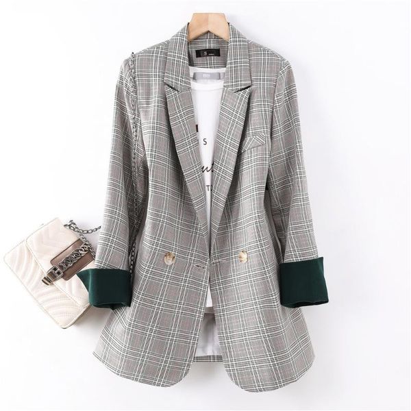 women's suits & blazers lauri laki plaid blazer women plus size vintage lattice double breasted coat office elegant autumn spring outwe, White;black
women's suits & blazers lauri laki plaid blazer women plus size vintage lattice double breasted coat office elegant autumn spring outwe, White;black