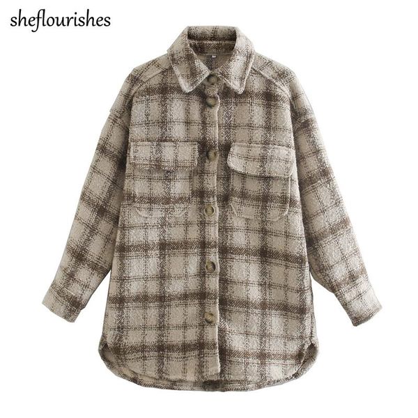 women's jackets fall jacket women 2021 harajuku coat vintage plaid oversized long sleeve single brested tweed winter, Black;brown
women's jackets fall jacket women 2021 harajuku coat vintage plaid oversized long sleeve single brested tweed winter, Black;brown