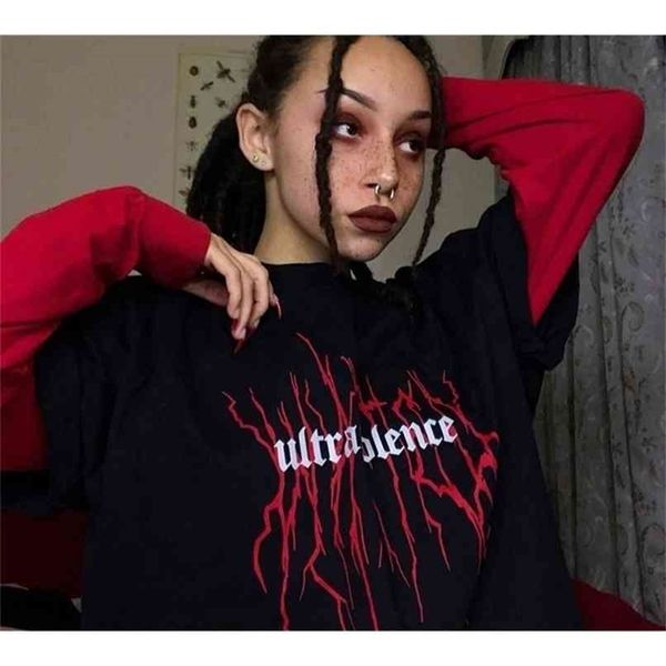 summer gothic tees fashion ultraoiolence letter explosive crack printed t shirt short sleeve street style tee 210512, White
summer gothic tees fashion ultraoiolence letter explosive crack printed t shirt short sleeve street style tee 210512, White