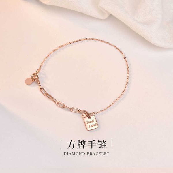 liming s925 sterling sier letter goodck square bracelet women's fashion jewelry, Golden;silver
liming s925 sterling sier letter goodck square bracelet women's fashion jewelry, Golden;silver