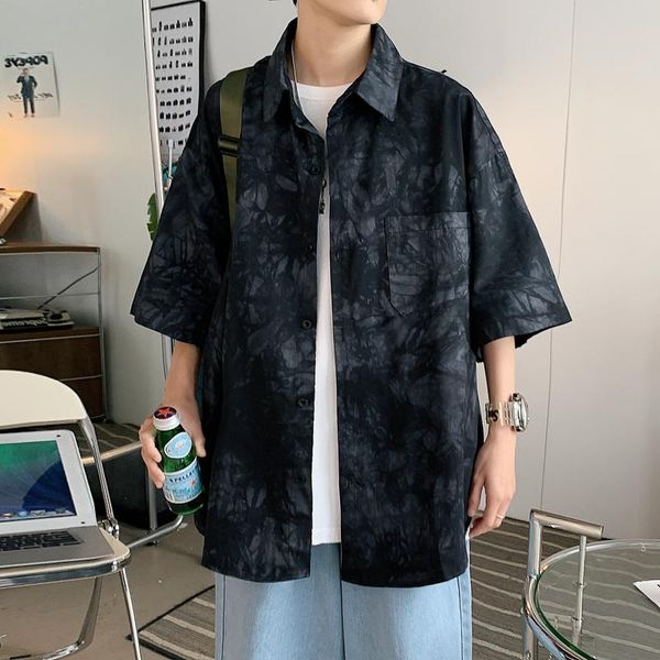 men's casual shirts hawaiian shirt boys' summer trend loose fitting clothes design dye ice silk short sleeve flower coat camisa st, White;black
men's casual shirts hawaiian shirt boys' summer trend loose fitting clothes design dye ice silk short sleeve flower coat camisa st, White;black
