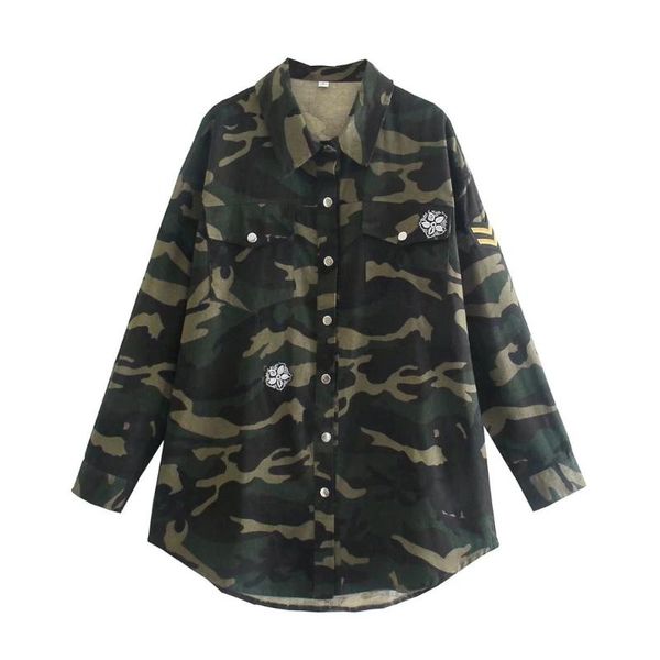 women's jackets women vintage badge patch camouflage coat ladies double pockets appliques casual buttons outerwear chic jacket, Black;brown
women's jackets women vintage badge patch camouflage coat ladies double pockets appliques casual buttons outerwear chic jacket, Black;brown