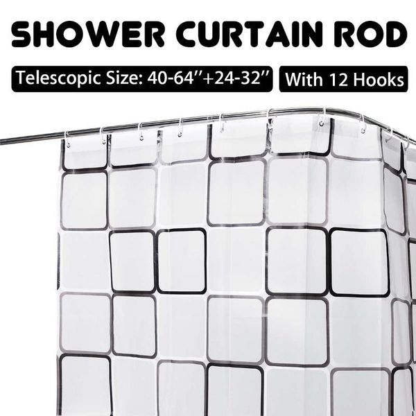 shower curtains expandable curved curtain rod 40-64inch bath tub corner rail clip track hardware poles
shower curtains expandable curved curtain rod 40-64inch bath tub corner rail clip track hardware poles