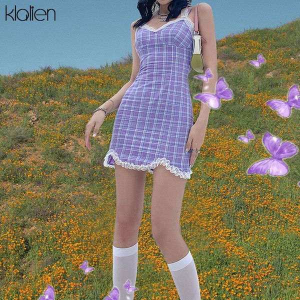 klalien cute sweet lace purple plaid strap dress women summer fashion party birthday soft cotton mini bodycon dress women, Black;gray
klalien cute sweet lace purple plaid strap dress women summer fashion party birthday soft cotton mini bodycon dress women, Black;gray