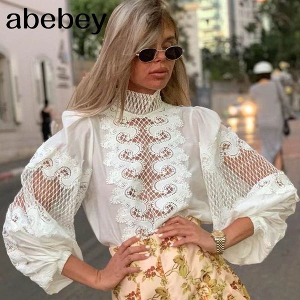 white elegant embroidery women's shirt scarf collar lantern sleeve female shirts clothing autumn fashion new 210410
white elegant embroidery women's shirt scarf collar lantern sleeve female shirts clothing autumn fashion new 210410
