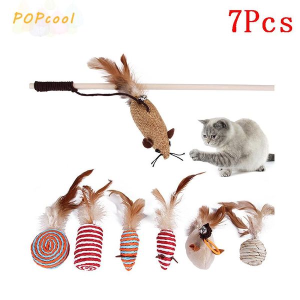 cat toys 7pcs ball pet toy set feather katten sisal teaser wand catnip speelgoed yuko box supplies
cat toys 7pcs ball pet toy set feather katten sisal teaser wand catnip speelgoed yuko box supplies