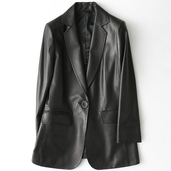 women's leather & faux 2021 women casual genuine jacket spring real sheepskin coat female slim ladies jackets outerwear, Black
women's leather & faux 2021 women casual genuine jacket spring real sheepskin coat female slim ladies jackets outerwear, Black
