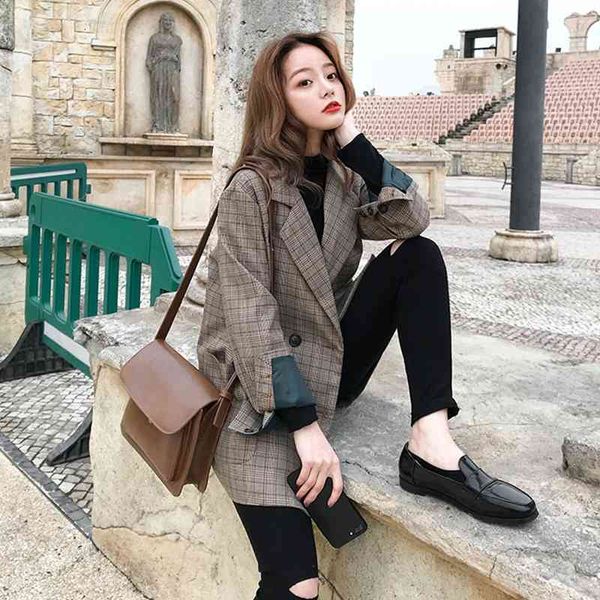 suits vintage double breasted office ladies plaid blazer long sleeve loose retro suits coat jacket women blazers female m6op p37h, White;black
suits vintage double breasted office ladies plaid blazer long sleeve loose retro suits coat jacket women blazers female m6op p37h, White;black