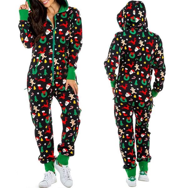christmas pajamas autumn winter casual women rompers warm long sleeve print hooded zipper letter homewear clothing, Black;white
christmas pajamas autumn winter casual women rompers warm long sleeve print hooded zipper letter homewear clothing, Black;white