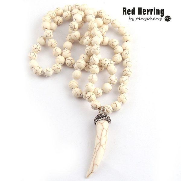 pendant necklaces fashion bohemian tribal jewelry white stone knotted ox horn for women ethnic necklace, Silver
pendant necklaces fashion bohemian tribal jewelry white stone knotted ox horn for women ethnic necklace, Silver