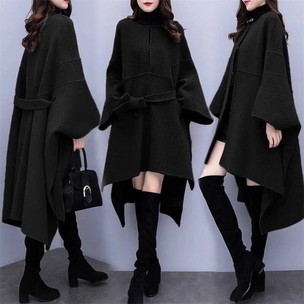 women's jackets coats autumn and winter big size korean loose tweed medium length over knee cape woolen lov csk9, Black;brown
women's jackets coats autumn and winter big size korean loose tweed medium length over knee cape woolen lov csk9, Black;brown