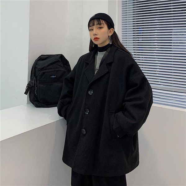 women's wool & blends retro thick cotton woolen jacket off the shoulders of hong kong style literature and art women long coat, Black
women's wool & blends retro thick cotton woolen jacket off the shoulders of hong kong style literature and art women long coat, Black