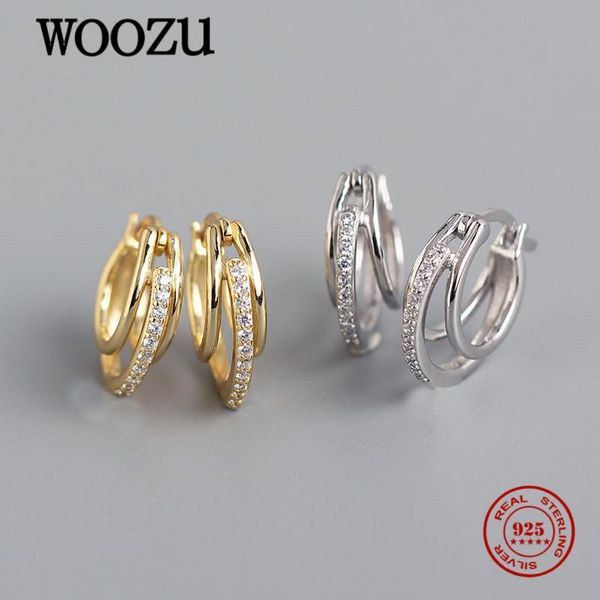 hoop & huggie woozu genuine 925 sterling silver geometric white zircon earrings for women party fashion ear buckles ins jewelry gift 2021, Golden;silver
hoop & huggie woozu genuine 925 sterling silver geometric white zircon earrings for women party fashion ear buckles ins jewelry gift 2021, Golden;silver
