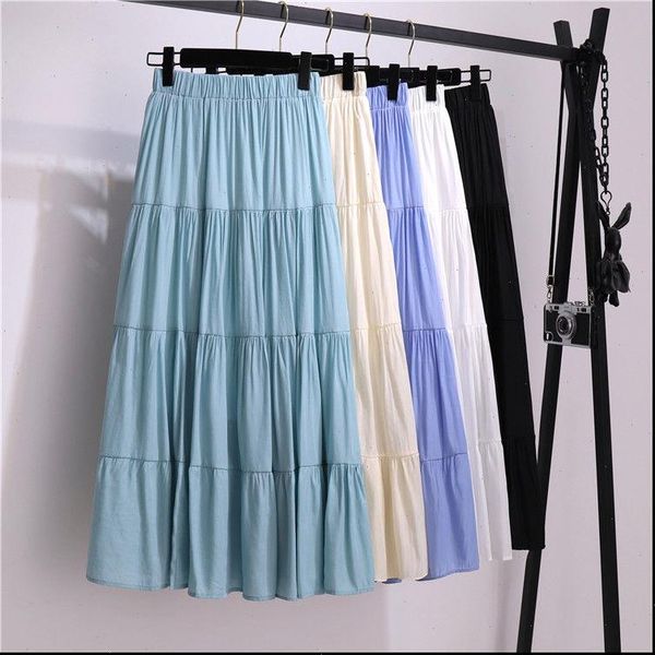 summer women skirts cotton skirt high waisted long femme casual solid a line jupe green, Black
summer women skirts cotton skirt high waisted long femme casual solid a line jupe green, Black