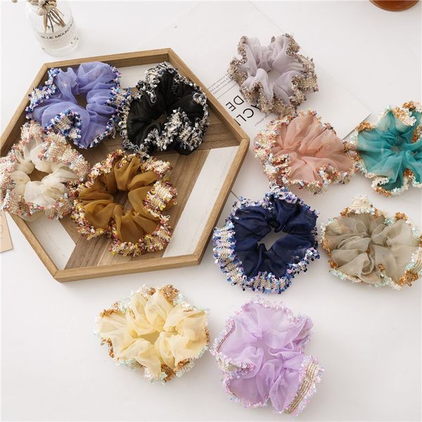 korean style fresh net yarn hair scrunchies sweet fashion macrame elastic rubber bands women stylish hair rings hair accessories, Pink
korean style fresh net yarn hair scrunchies sweet fashion macrame elastic rubber bands women stylish hair rings hair accessories, Pink
