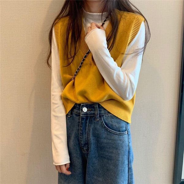 women's vests women winter sweater vest short sleeveless autumn v-neck knitted, Black;white
women's vests women winter sweater vest short sleeveless autumn v-neck knitted, Black;white