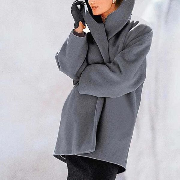 women's wool & blends autumn winter women solid full sleeve woolen coat plus size single button warm jacket fashion outerwear casual ov, Black
women's wool & blends autumn winter women solid full sleeve woolen coat plus size single button warm jacket fashion outerwear casual ov, Black